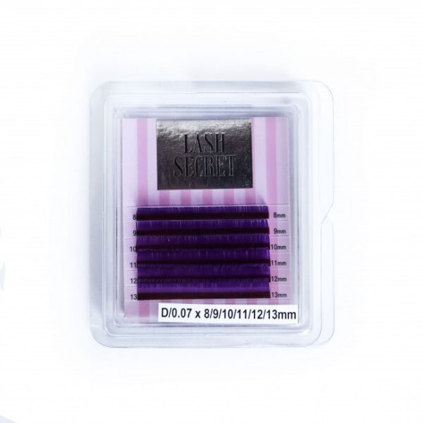 Вії LASH SECRET, фіолетові, mix, 6 ліній